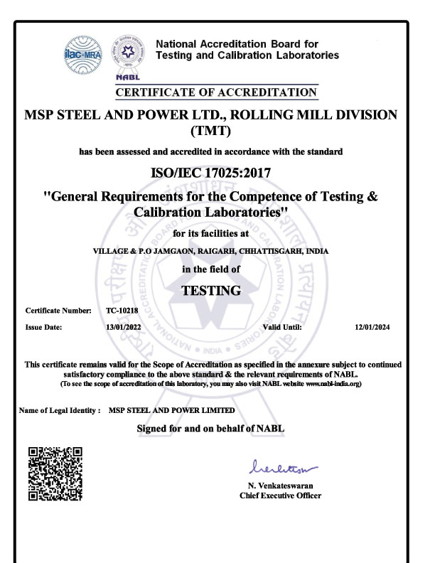 NABL Accreditation Certific